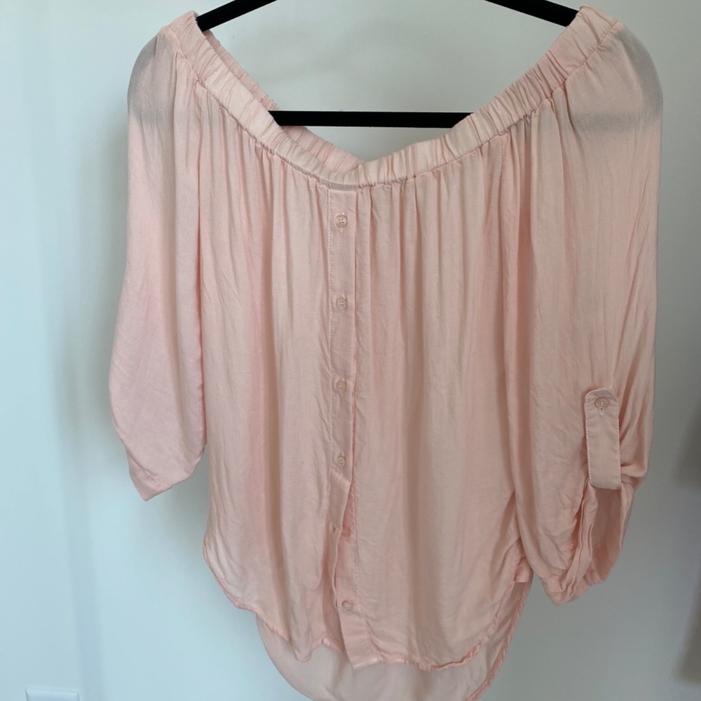 Blush Pink off the shoulder top